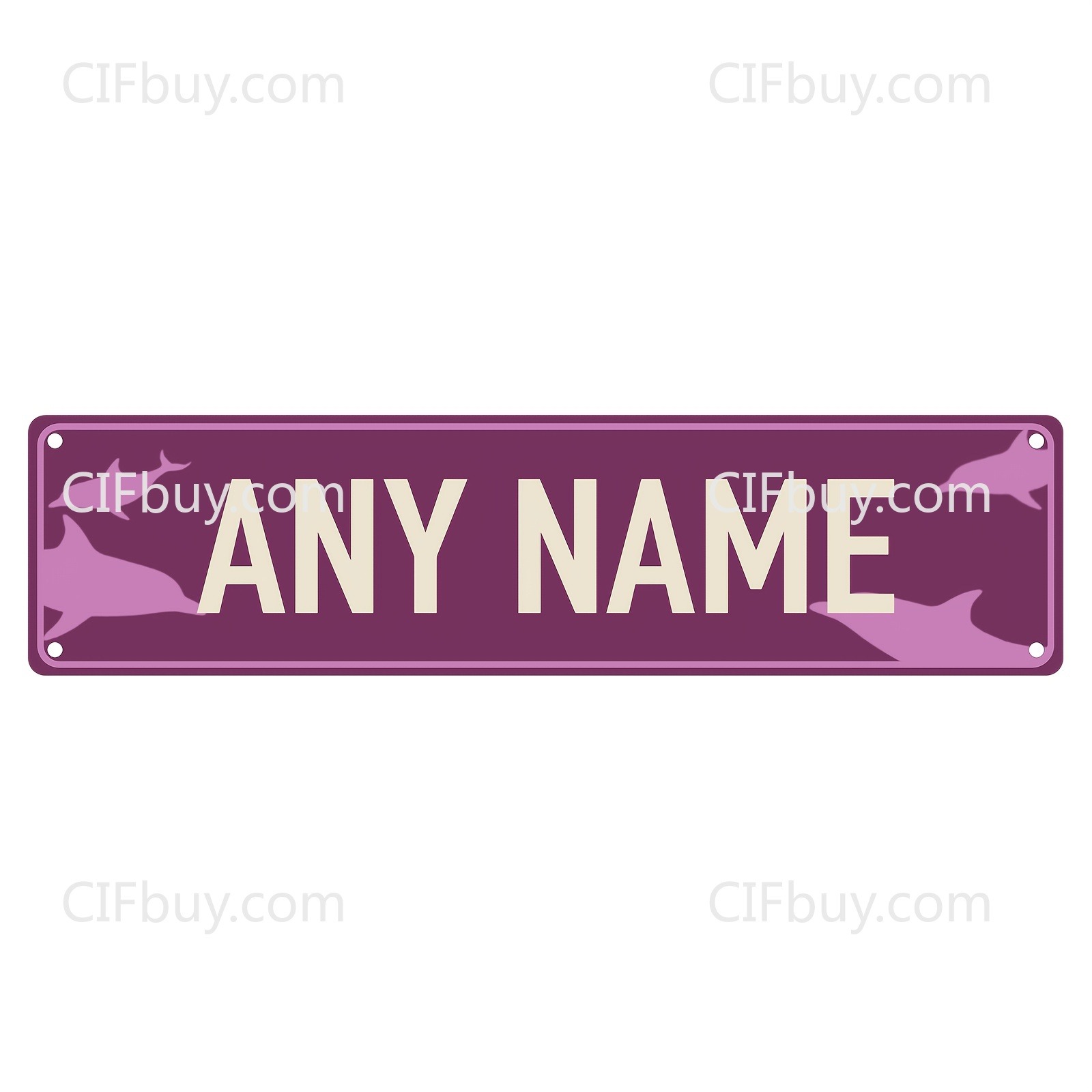 Home Decor Logo - Custom 2D Dolphin Metal Street Sign,