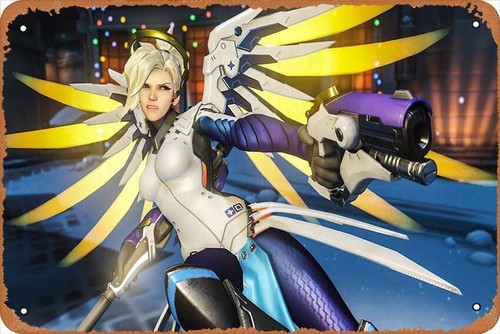 Home Decor Games - Overwatch, Mercy Game Poster Home Wall