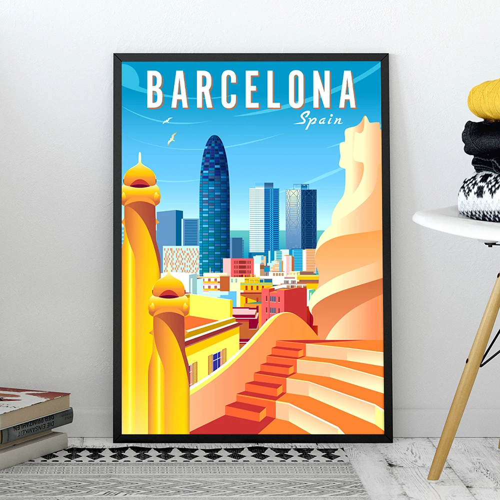 Home Decor Location - Nordic World Famous Travel Location Art