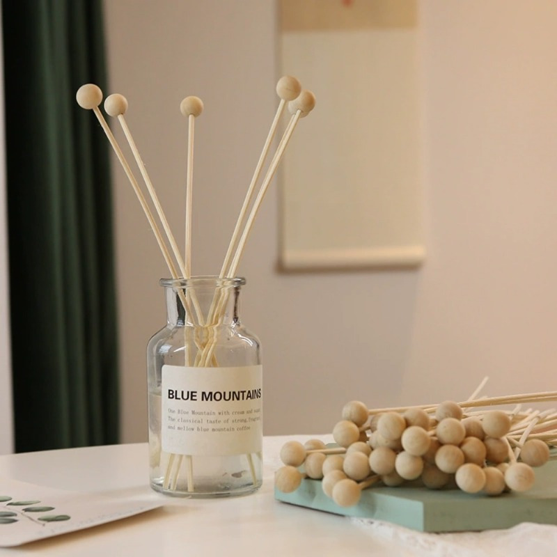 Home Decor Rattan - 30Pcs/Lot Fireless Wood Ball Aroma Reed